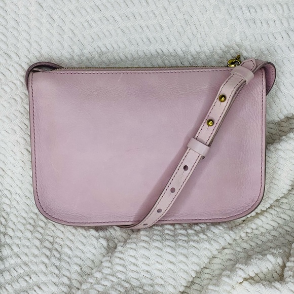 Madewell NWT The Simple Leather Crossbody • Light Pink - Picture 1 of 8